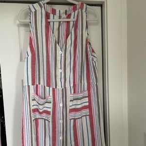 Old Navy Stripe Linen Dresss
